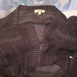 XS Black Mudd cardigan with two front pockets